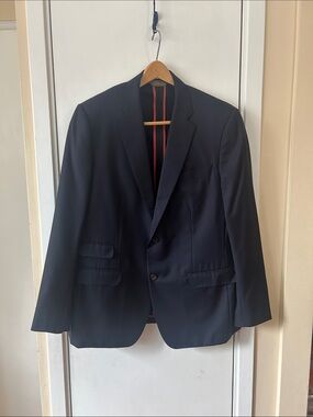 Luxurious Phineas Cole Dark Navy Midnight Blue Jacket Blazer Sports Coat 42-36 T